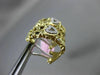 ESTATE .15CT DIAMOND 14K WHITE & YELLOW GOLD 3D OPEN HEART CLIP ON EARRINGS