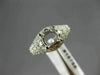 ANTIQUE WIDE .35CT DIAMOND 14KT WHITE GOLD 3D SEMI MOUNT ENGAGEMENT RING #15755