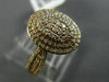 ESTATE WIDE .64CT ROUND DIAMOND 14KT ROSE GOLD 3D CLUSTER PAVE OVAL FUN RING