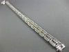 ESTATE WIDE & LONG 7.62CT DIAMOND & MULTI COLOR SAPPHIRE 14K WHITE GOLD BRACELET
