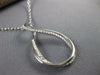 ESTATE LARGE .43CT DIAMOND 18KT WHITE GOLD 3D CLASSIC INFINITY LOVE KNOT PENDANT