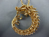 EXTRA LONG 5.90CT DIAMOND & AAA SAPPHIRE 18KT YELLOW & ROSE GOLD DRAGON PENDANT