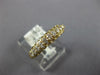 ESTATE .52CT DIAMOND 18KT YELLOW GOLD 3D ROUND 3 ROW WEDDING ANNIVERSARY RING