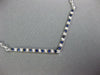 ESTATE LARGE .37CT DIAMOND & AAA SAPPHIRE 18KT WHITE GOLD 3D V SHAPE NECKLACE