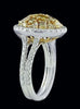 ESTATE 2.46CT MULTI COLOR DIAMOND 18KT WHITE & YELLOW GOLD 3D CLUSTER FUN RING