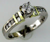 .72CT DIAMOND 14K 2 TONE GOLD 3D ROUND SOLITAIRE CHANNEL CLASSIC ENGAGEMENT RING