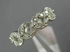 ESTATE .30CT DIAMOND 14K WHITE GOLD 3D FLOWER MILGRAIN FILIGREE ANNIVERSARY RING
