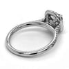 2.12CT DIAMOND & AAA GREEN SAPPHIRE 18KT WHITE GOLD 3D CABOCHON ENGAGEMENT RING