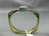 ESTATE WIDE .30CT DIAMOND 14KT YELLOW GOLD 3D SQUARE PAVE BANGLE BRACELET