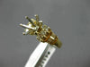 ESTATE WIDE .49CT DIAMOND 14KT YELLOW GOLD 3D SEMI MOUNT ENGAGEMENT RING #4117