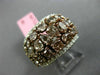 LARGE 5.55CT WHITE & PINK DIAMOND 18K WHITE & ROSE GOLD WEDDING ANNIVERSARY RING