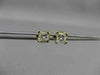 ESTATE .50CT SQUARE PRINCESS DIAMOND 14KT YELLOW GOLD STUD EARRINGS 5mm #14262