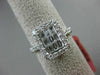 ESTATE LARGE 1.02CT ROUND & BAGUETTE DIAMOND 18KT WHITE GOLD 3D ENGAGEMENT RING