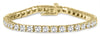 ESTATE LARGE 7.0CT DIAMOND 14KT YELLOW GOLD 3D CLASSIC ROUND TENNIS BRACELET