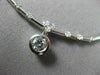 ESTATE .70CT DIAMOND 14KT W GOLD SOLITAIRE DROP ETOILE BY THE YARD NECKLACE #201