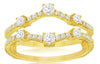 .50CT DIAMOND 14KT YELLOW GOLD PAST PRESENT FUTURE CLASSIC V SHAPE INSERT RING