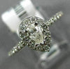 ESTATE .51CT ROUND & PEAR DIAMOND 14KT WHITE GOLD SEMI ETERNITY ENGAGEMENT RING