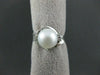 ESTATE DIAMOND 10MM AAA SOUTH SEA PEARL PLATINUM COCKTAIL RING F-G VS #2670