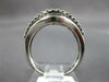 ESTATE WIDE .70CT WHITE & BLACK DIAMOND 14KT WHITE GOLD 3D HAPPY FACE FUN RING
