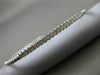 ESTATE .22CT DIAMOND 14K WHITE GOLD 3D PAVE ROPE DESIGN FLEXIBLE BANGLE BRACELET