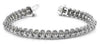 ESTATE WIDE 4.0CT DIAMOND 14KT WHITE GOLD 3D CLASSIC LOVE TENNIS BRACELET