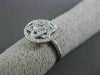 ESTATE WIDE .33CT DIAMOND 14KT WHITE GOLD OPEN FLORAL STAR COCKTAIL FUN RING