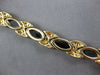 1.08CT DIAMOND & AAA ONYX 14K YELLOW GOLD MARQUISE SHAPE & ROUND BRACELET #27042
