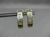 ESTATE .90CT PRINCESS CUT DIAMOND 14K YELLOW GOLD HANGING CLIP ON EARRINGS 22501