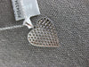 ESTATE .75CT DIAMOND 18KT WHITE GOLD 3D CLASSIC PAVE HEART LOVE FLOATING PENDANT