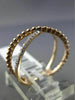 ESTATE .10CT DIAMOND 14KT WHITE & ROSE GOLD X LOVE MILGRAIN BEAD RING F/G VSSI