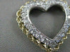 ESTATE DIAMOND 14KT WHITE & YELLOW GOLD ROPE FILIGREE OPEN HEART PENDANT #20123