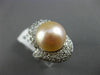 ESTATE MASSIVE 2.46CT DIAMOND 18KT WHITE GOLD SOUTH SEA PEARL INFINITY LOVE RING