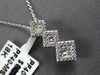 ESTATE .40CT DIAMOND 18K WHITE GOLD PAST PRESENT FUTURE JOURNEY FLOATING PENDANT