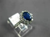 ESTATE 1.47CT DIAMOND & AAA OVAL SAPPHIRE 14K WHITE GOLD CLASSIC ENGAGEMENT RING