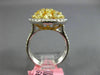 GIA LARGE 2.87CT WHITE & FANCY YELLOW DIAMOND 18KT TWO TONE GOLD 3D CLUSTER RING