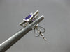 .75CT DIAMOND & AAA AMETHYST 14KT WHITE GOLD PRINCESS CUT & ROUND STUD EARRINGS