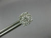 LARGE 1.0CT DIAMOND 14KT 2 TONE GOLD ROUND SOLITAIRE HALO CLUSTER STUD EARRINGS
