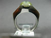 ESTATE LARGE 4.25CT DIAMOND & AAA CAT'S EYE PLATINUM 3D MATTE & SHINY MENS RING