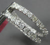 LARGE 3.92CT DIAMOND 18K WHITE GOLD 3D CLASSIC ROUND INSIDE OUT HANGING EARRINGS