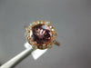 ESTATE 2.42CT DIAMOND & AAA PINK TOURMALINE 14KT ROSE GOLD ROUND ENGAGEMENT RING