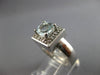 .48CT DIAMOND & AAA AQUAMARINE 14KT WHITE GOLD CUSHION & ROUND ENGAGEMENT RING