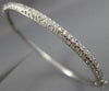 ANTIQUE 2.20CT DIAMOND 18KT WHITE GOLD PAVE SEMI ETERNITY BANGLE BRACELET #9328