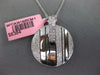 ESTATE LARGE 1.13CT DIAMOND 18K WHITE GOLD PRINCESS & ROUND CIRCULAR FUN PENDANT