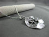 ESTATE LARGE 1.40CT DIAMOND 14KT WHITE GOLD 3D ETOILE HAMMER FLOATING PENDANT