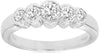 .75CT DIAMOND 14KT WHITE GOLD ROUND 5 STONE SEMI BEZEL WEDDING ANNIVERSARY RING