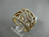 ESTATE LARGE & WIDE .97CT ROUND DIAMOND 18KT ROSE GOLD 3D OPEN FILIGREE FUN RING