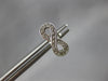 ESTATE .18CT DIAMOND 14KT WHITE GOLD 3D INFINITY FUN STUD EARRINGS