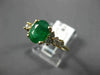 ESTATE 1.45CT DIAMOND & AAA OVAL CUT EMERALD 14KT YELLOW GOLD 3D ENGAGEMENT RING