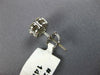 ESTATE 1.09CT DIAMOND 14KT WHITE GOLD 3D FLOWER CLUSTER STUD EARRINGS #2812