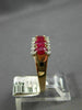 ESTATE 1.30CT DIAMOND & AAA OVAL RUBY 14KT YELLOW GOLD WEDDING ANNIVERSARY RING